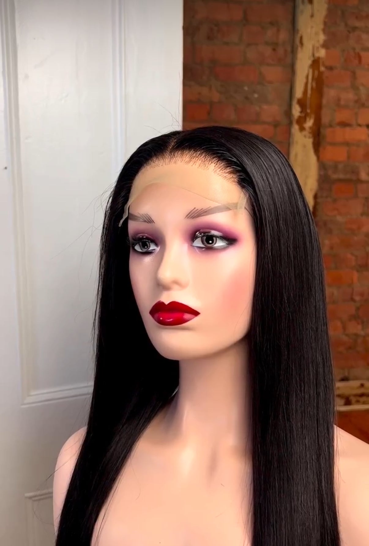 18” 5*5 Double Drawn Straight Wig