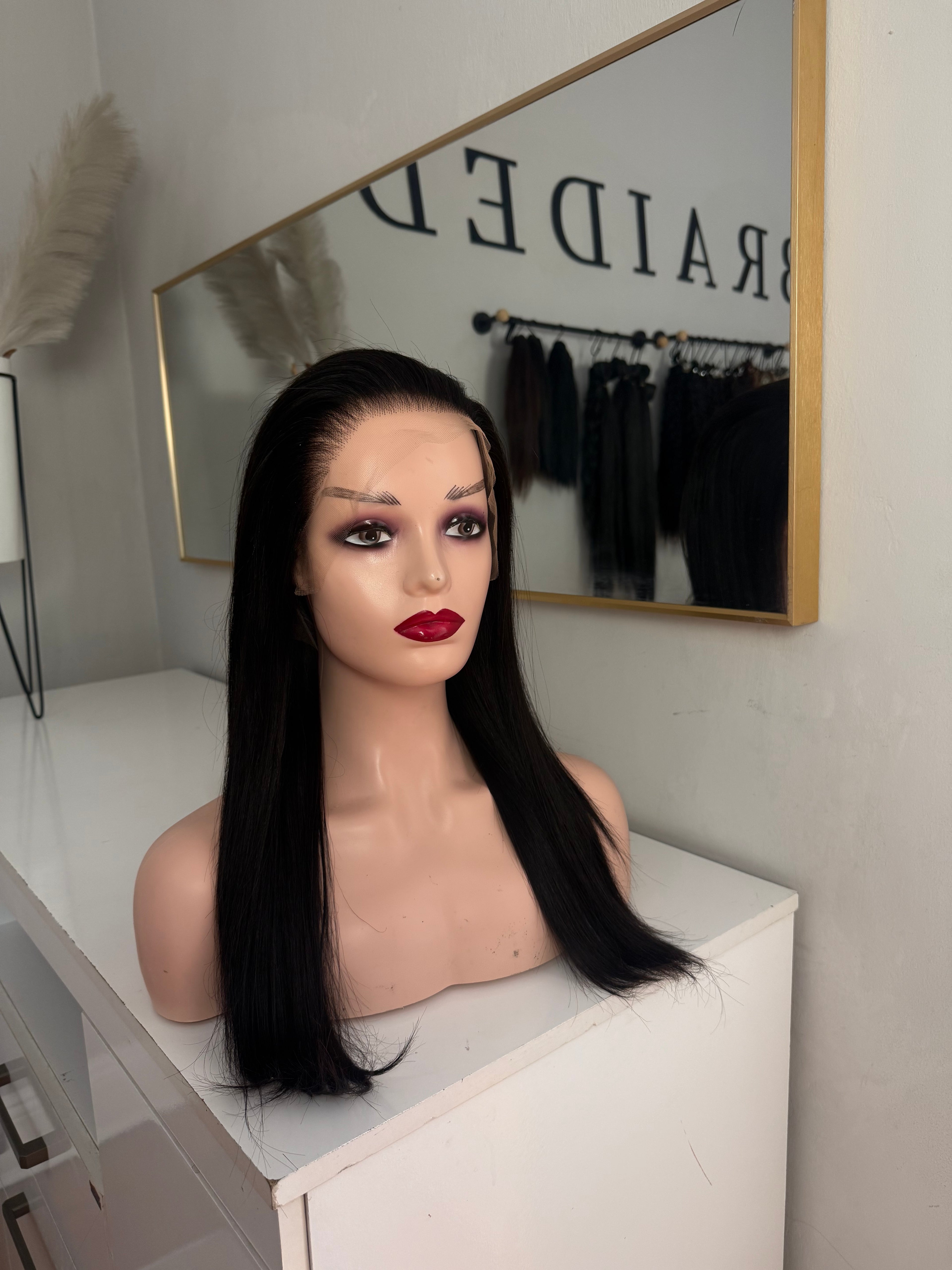 18” Full frontal Double Drawn Straight Wig