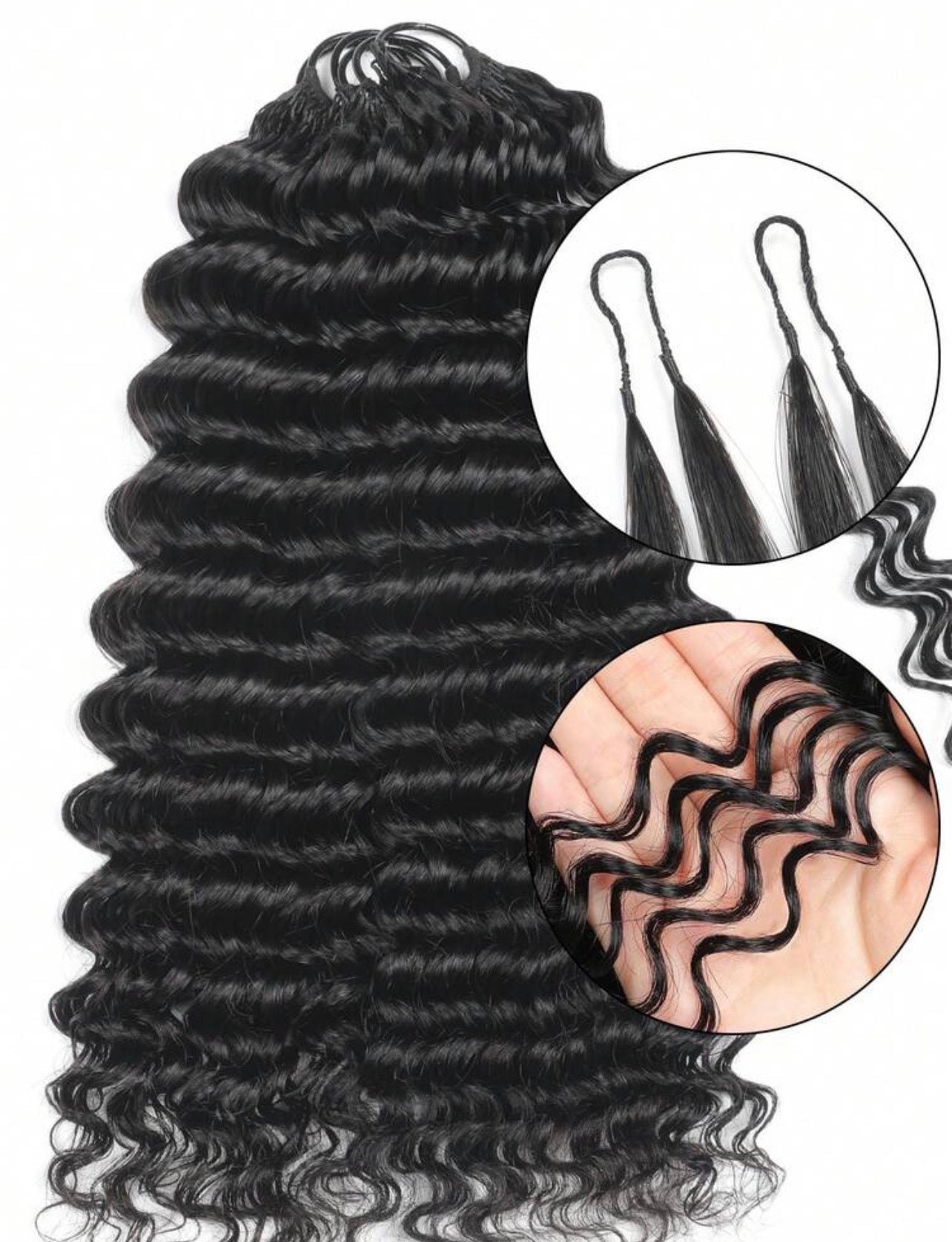 18” Curly Crochet Human Hair