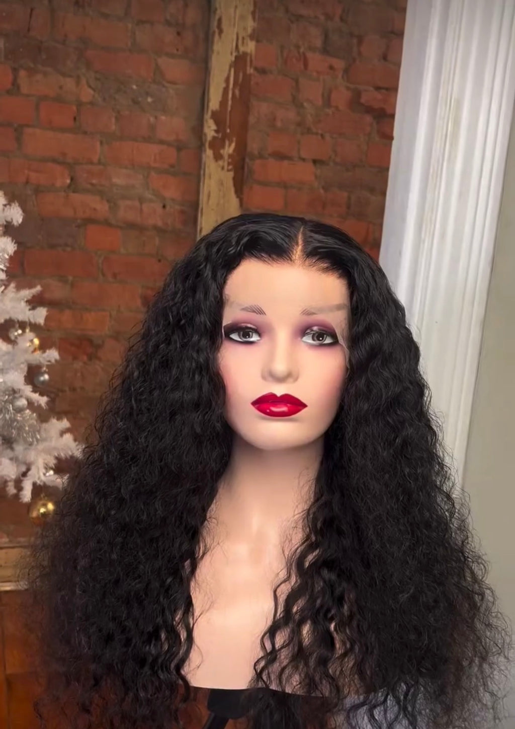 22” Full Frontal Double Drawn Curly Wig