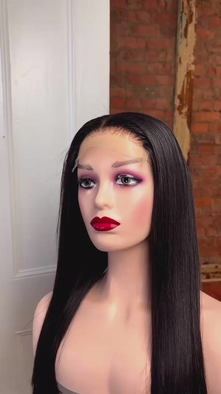 18” 5*5 Double Drawn Straight Wig